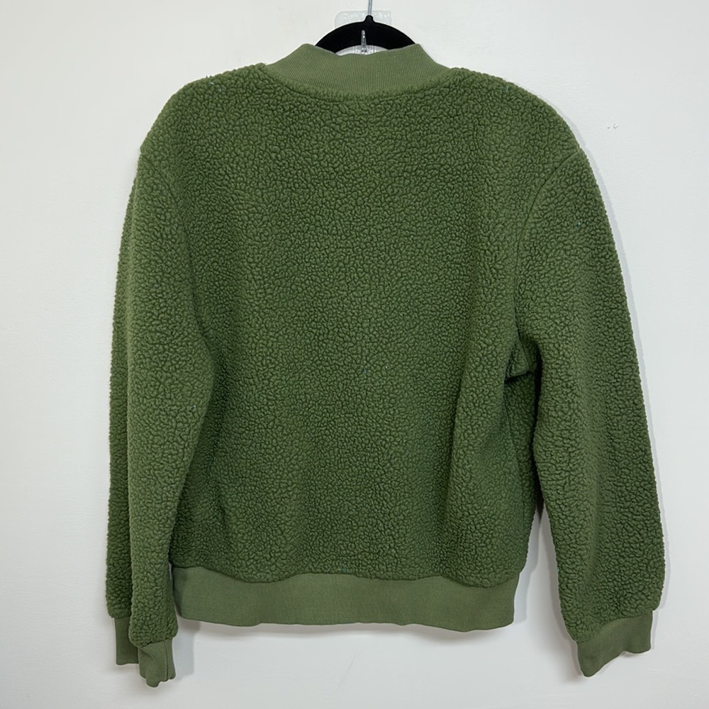 Zyia Active Green Flying V Fleece Jacket Fleece Sherpa Large - Picture 5 of 8